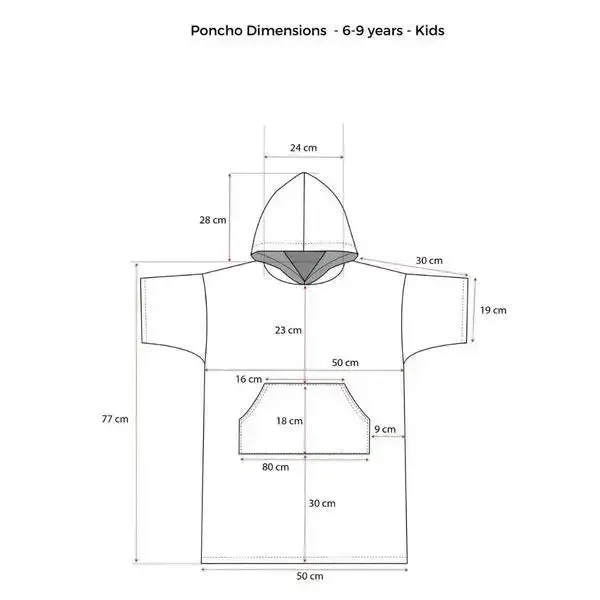 Quick Dry Surf Poncho - Kids - Palm Beach