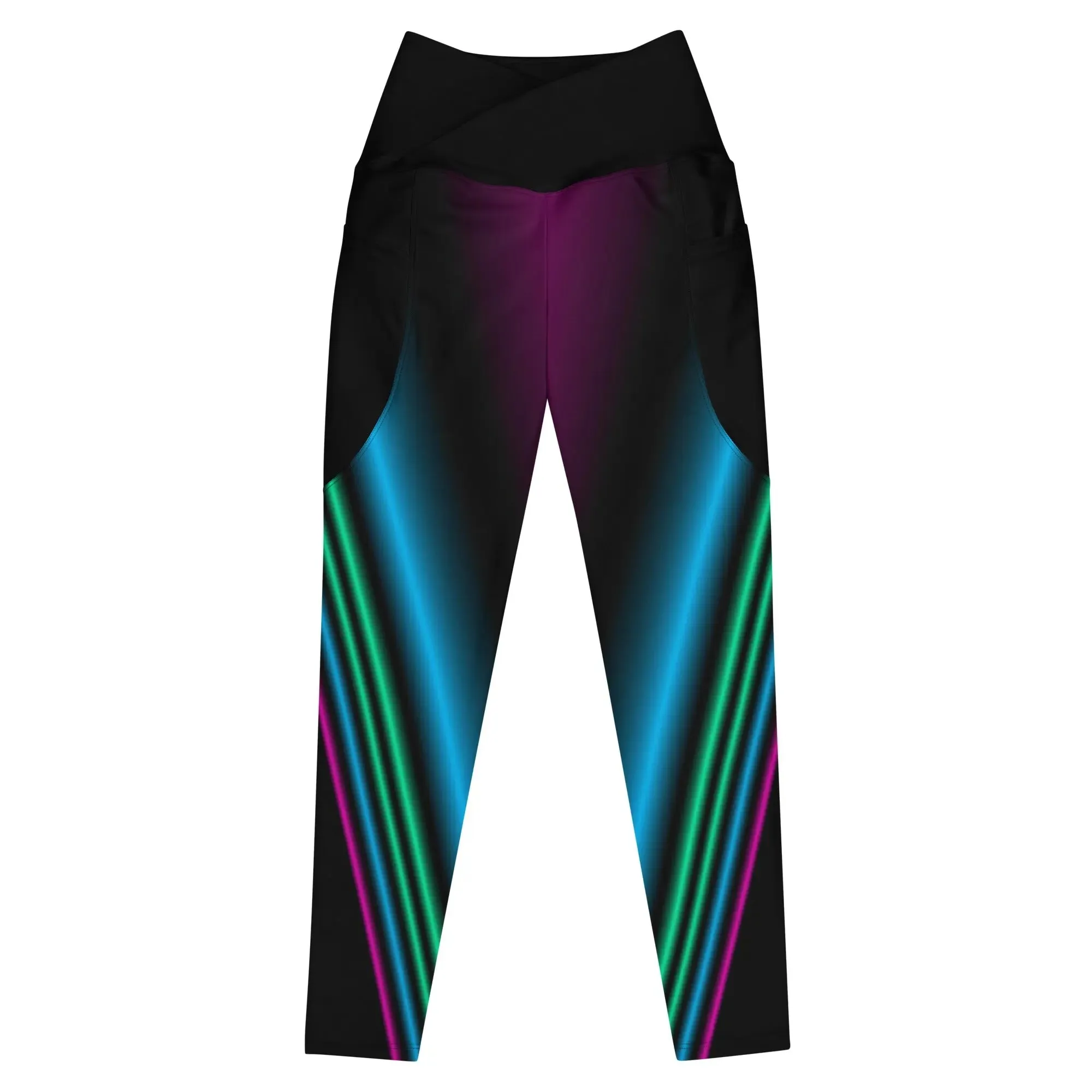 "Cosmic Blast" Collection - Crossover Leggings With Pockets
