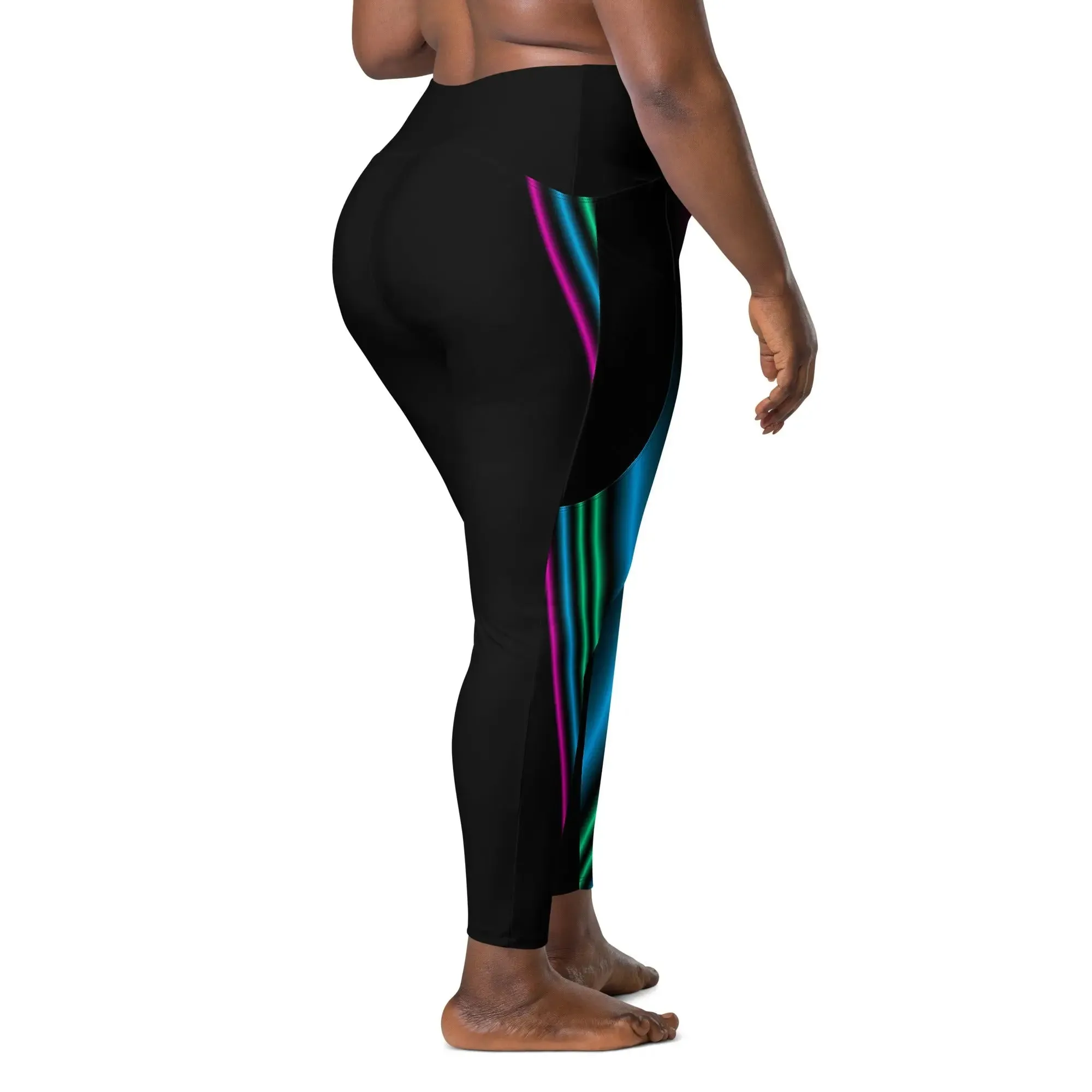"Cosmic Blast" Collection - Crossover Leggings With Pockets
