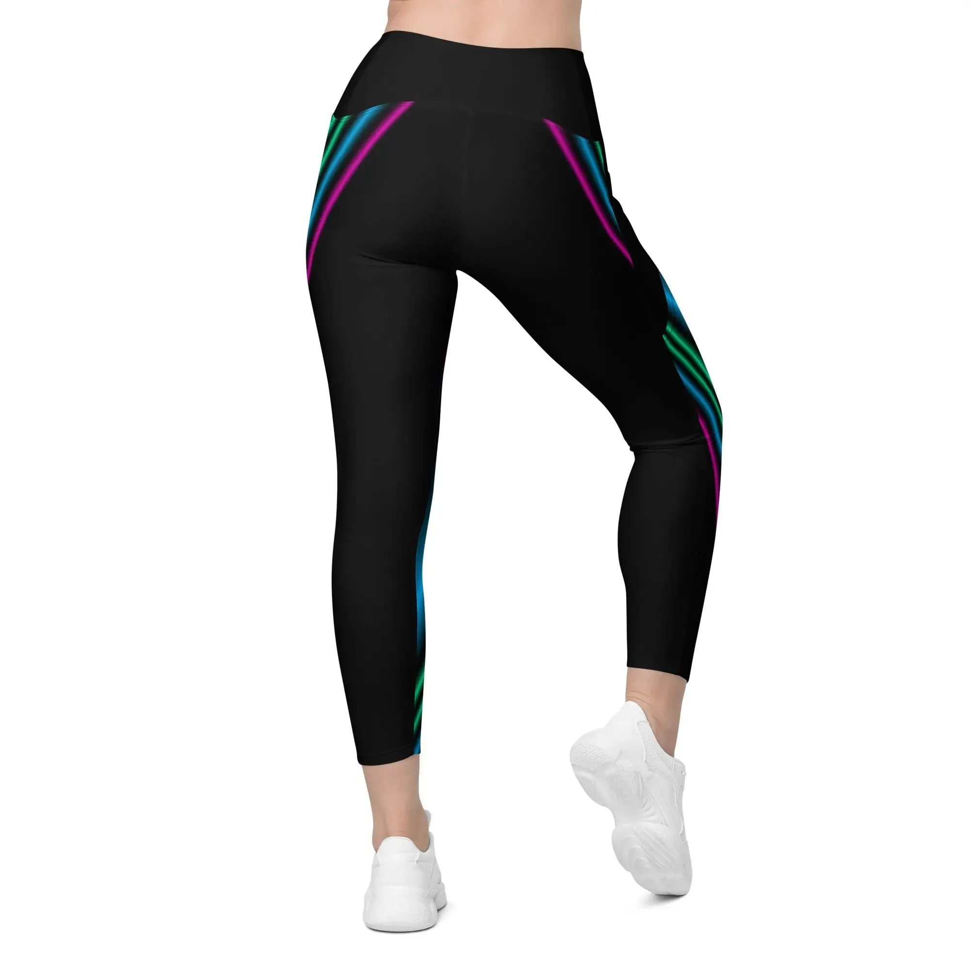 "Cosmic Blast" Collection - Crossover Leggings With Pockets