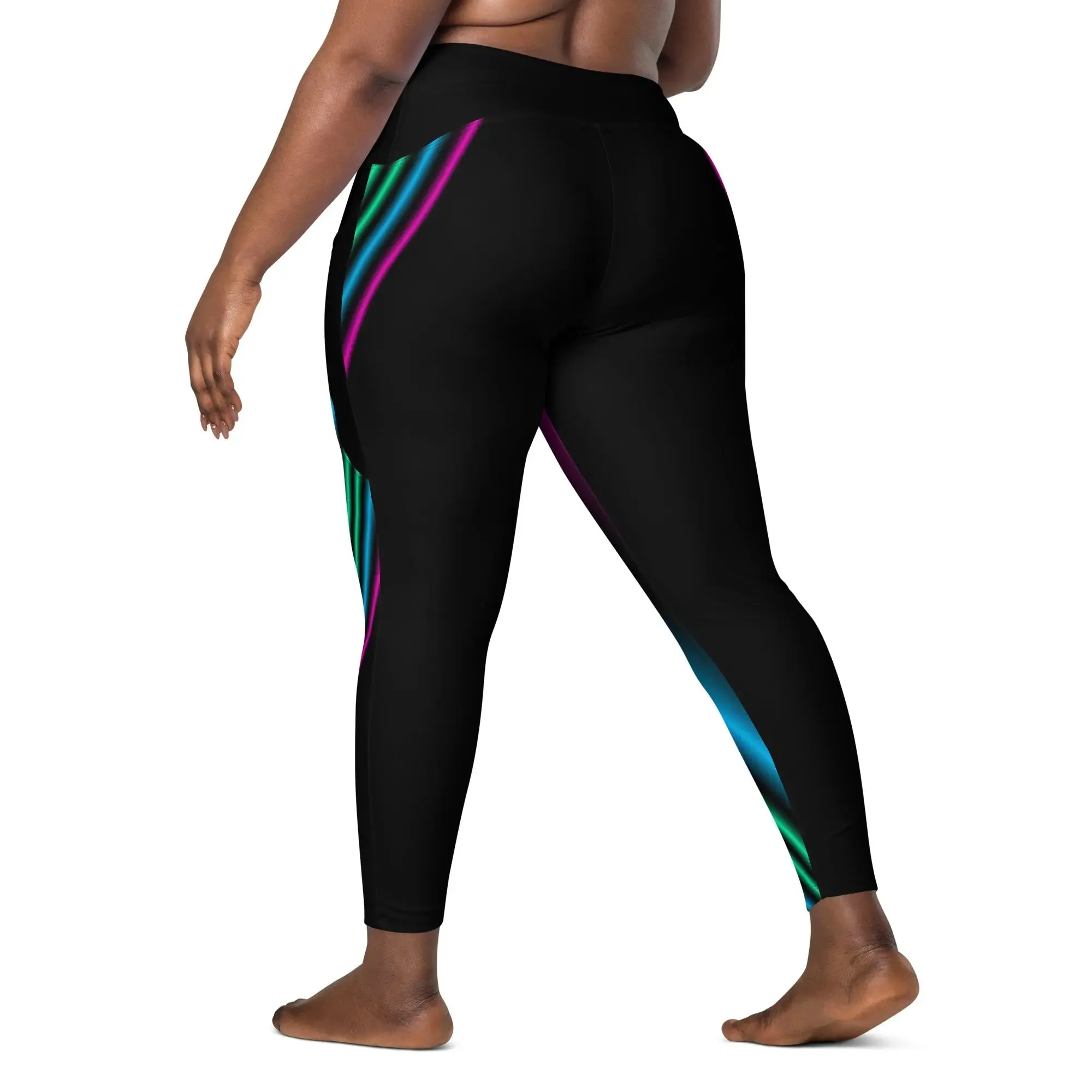 "Cosmic Blast" Collection - Crossover Leggings With Pockets