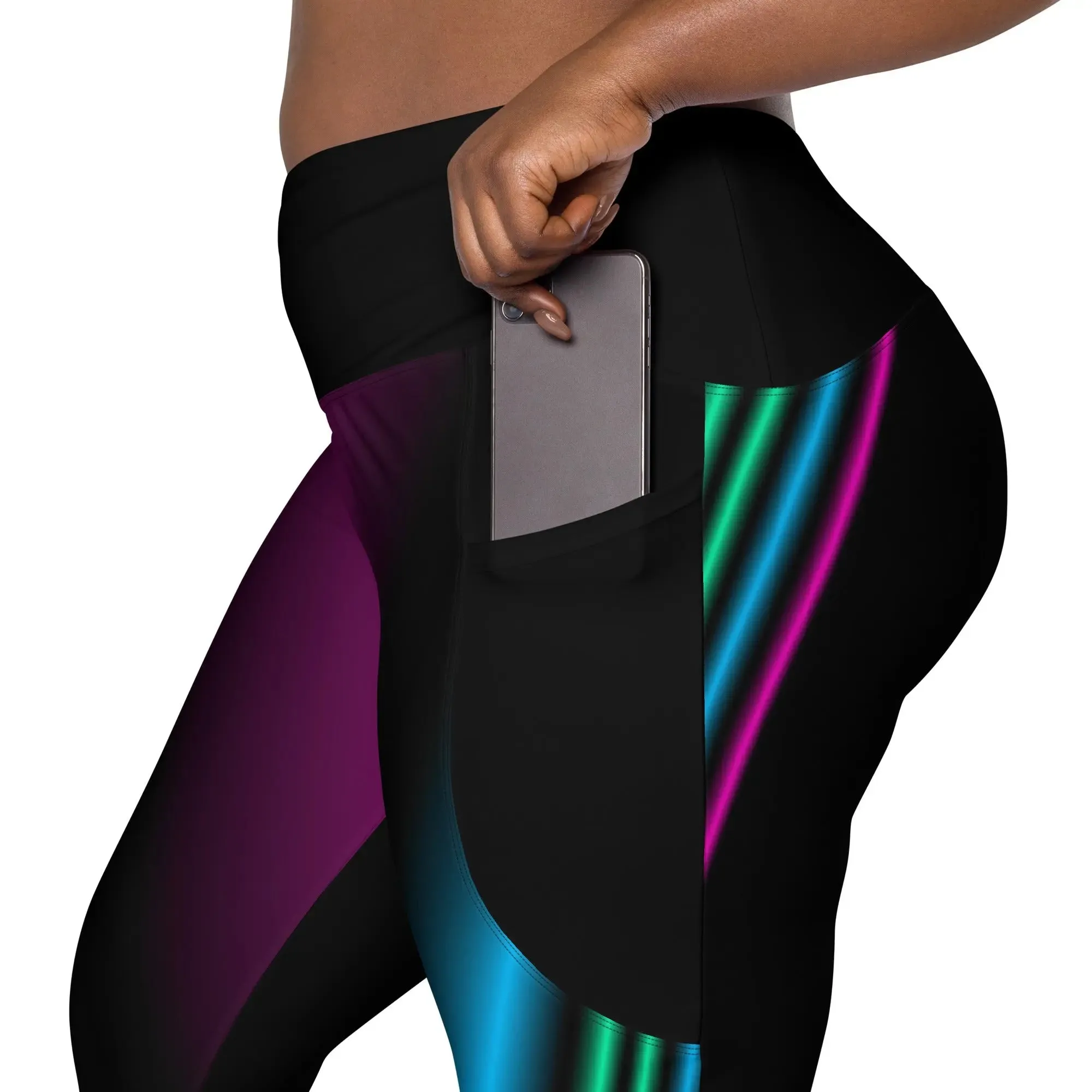 "Cosmic Blast" Collection - Crossover Leggings With Pockets