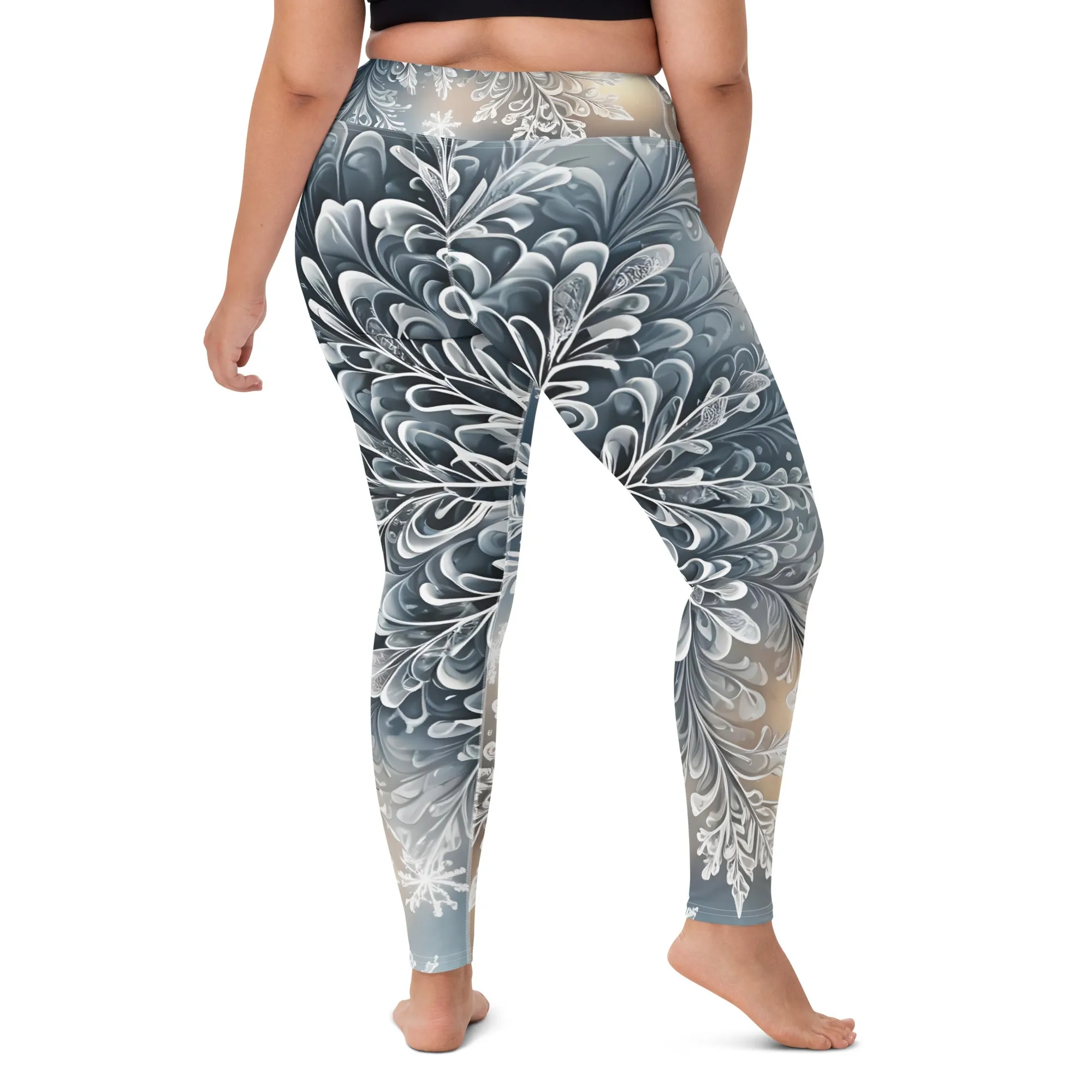 "Frosted Elegance" Collection - Long Yoga Leggings