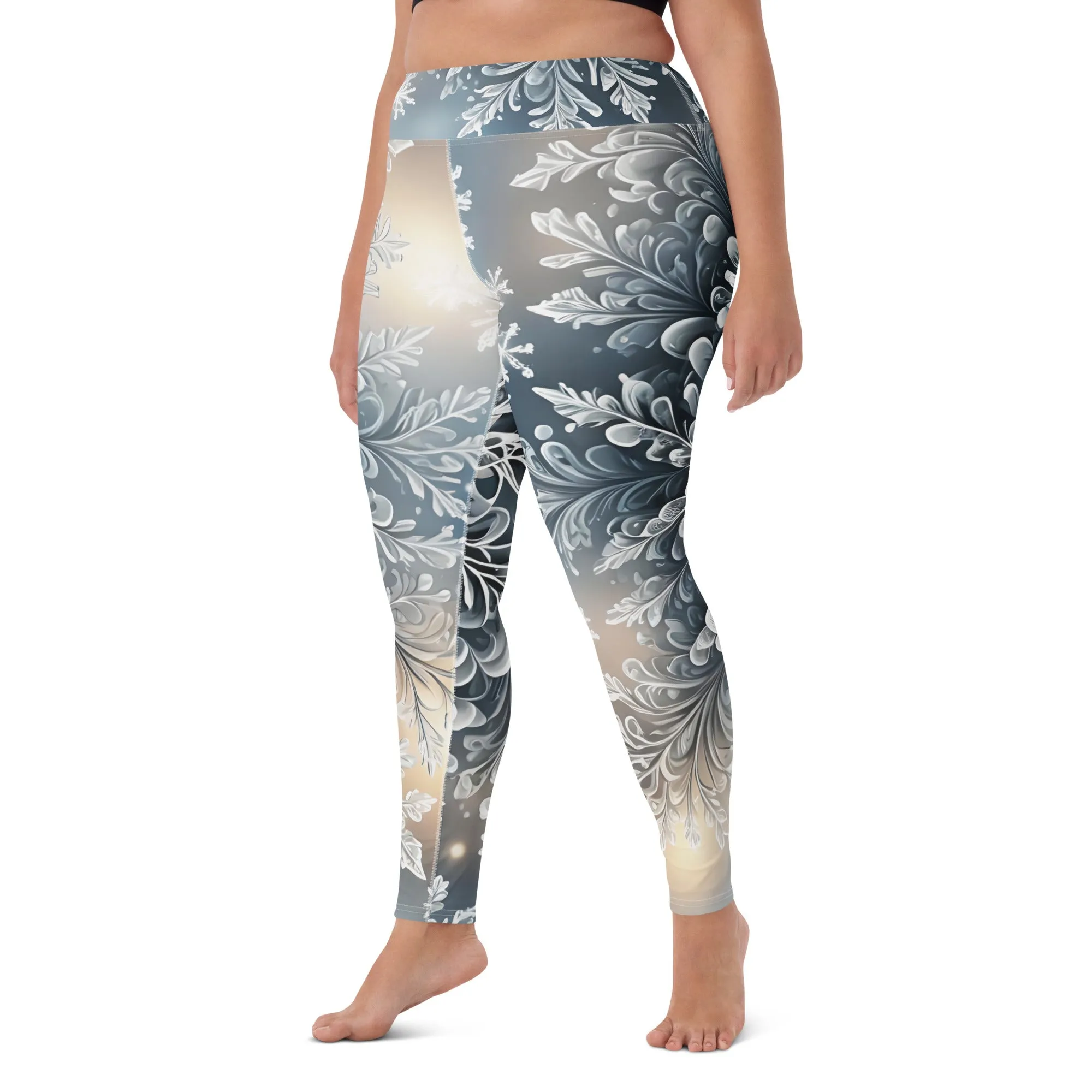 "Frosted Elegance" Collection - Long Yoga Leggings