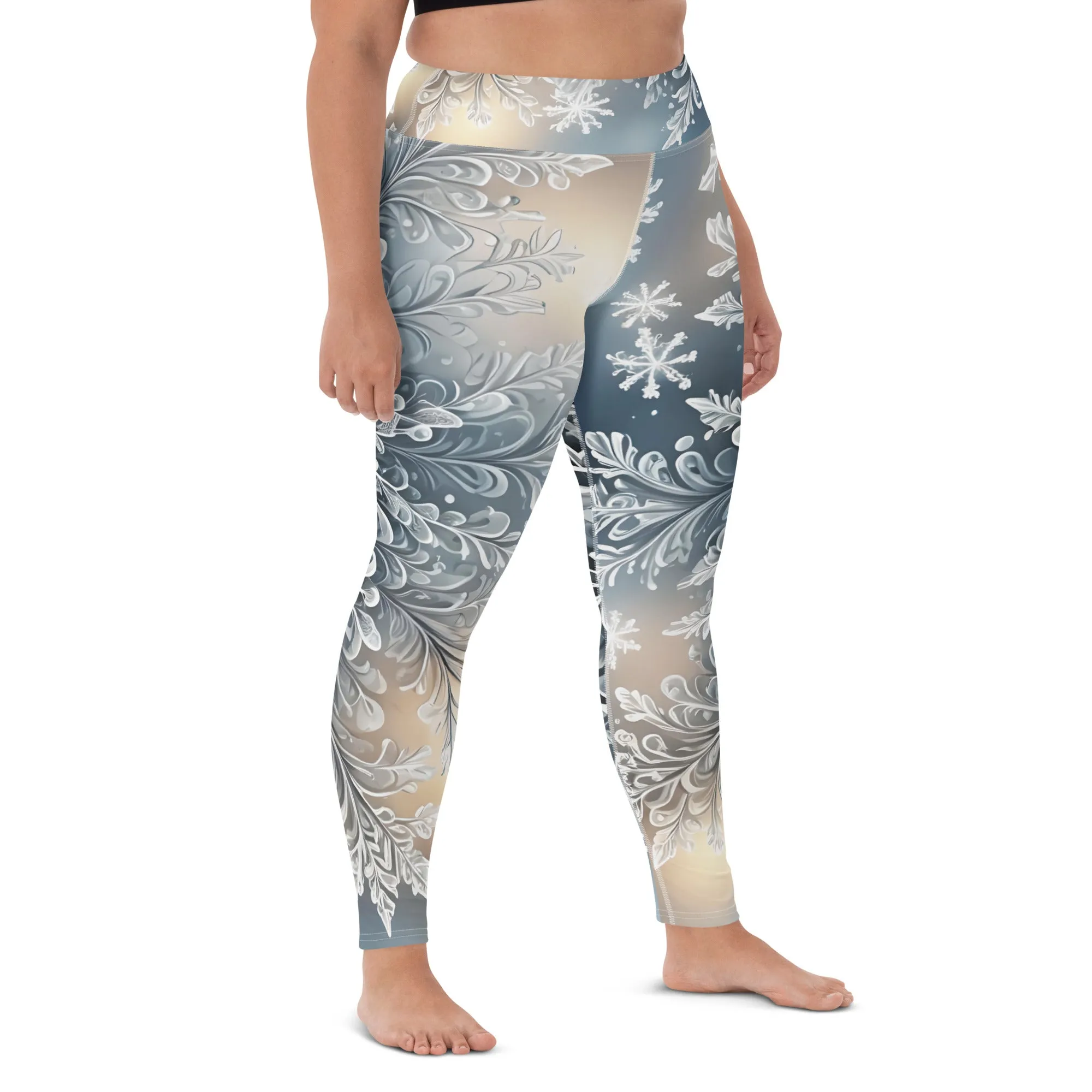 "Frosted Elegance" Collection - Long Yoga Leggings