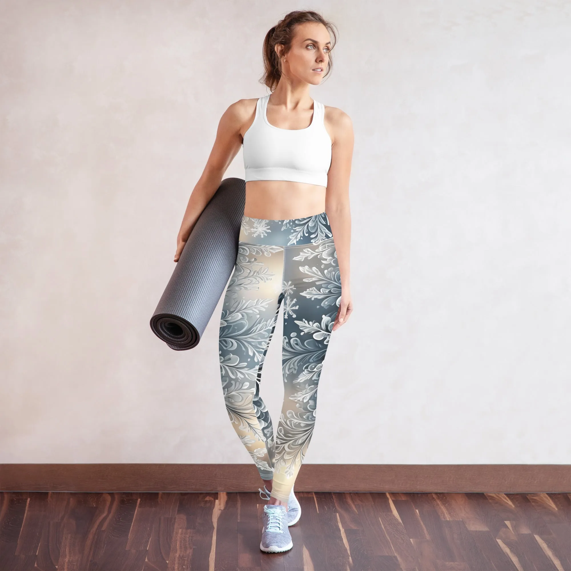 "Frosted Elegance" Collection - Long Yoga Leggings
