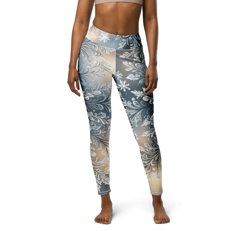 "Frosted Elegance" Collection - Long Yoga Leggings