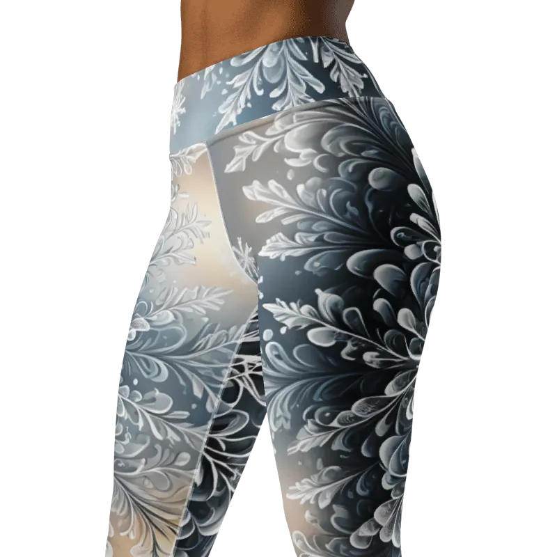 "Frosted Elegance" Collection - Long Yoga Leggings