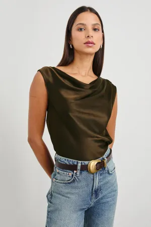 Rails Lilly Top, Dark Moss