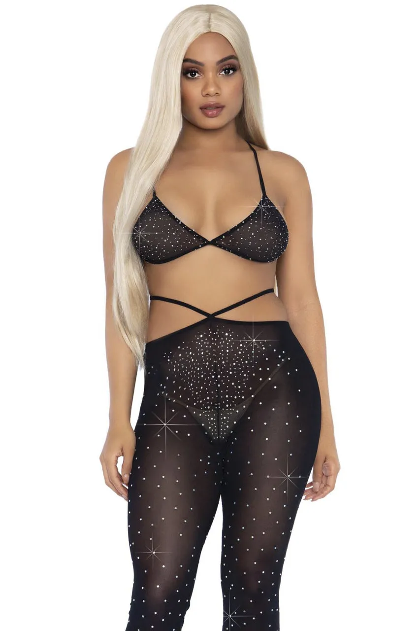 Rhinestone Bikini Top and Pants