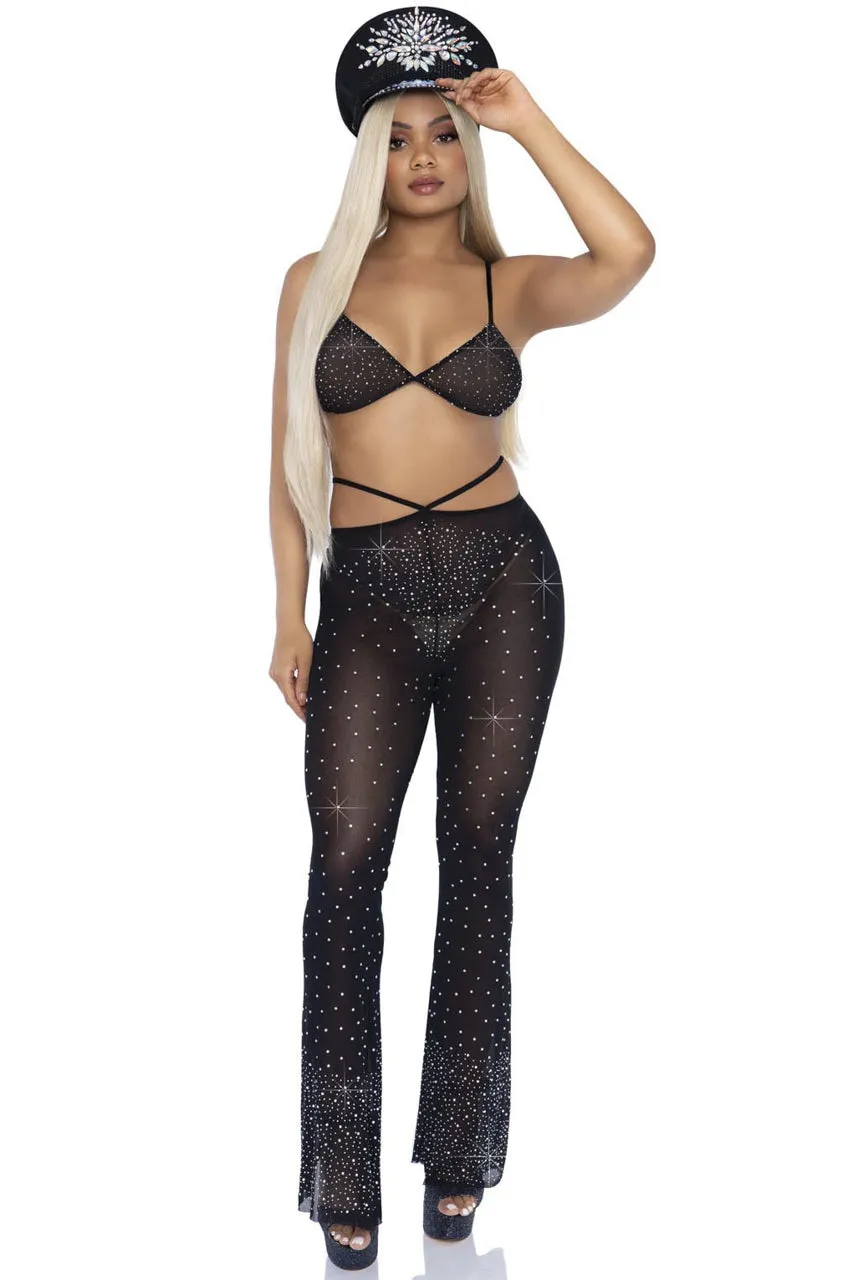 Rhinestone Bikini Top and Pants