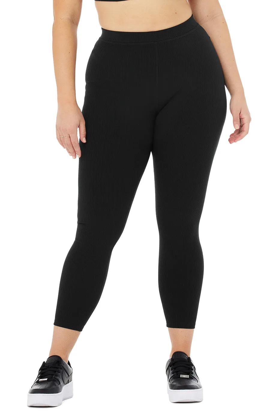 Ribbed High-Waist 7/8 Blissful Legging - Black