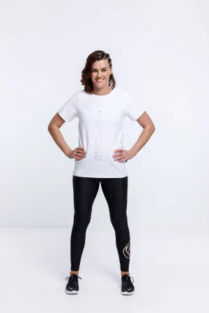 Rose Road Leggings Black with Rose Gold Rose Print