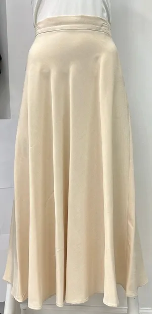 SAMS FASHION A-LINE SKIRT-EXTRA LONG BEIGE