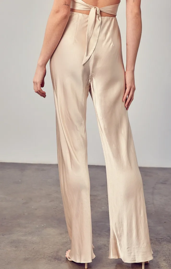 Satin Flared Pants