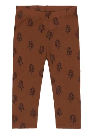 SGBPaula Baby Tree Uld Leggings - Brown Patina