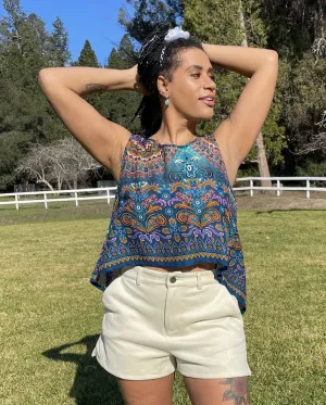 Shiva Mandala Turquoise Tank Top