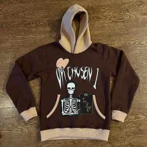 Skull Stitching Color Print Long Sleeve Hoodies