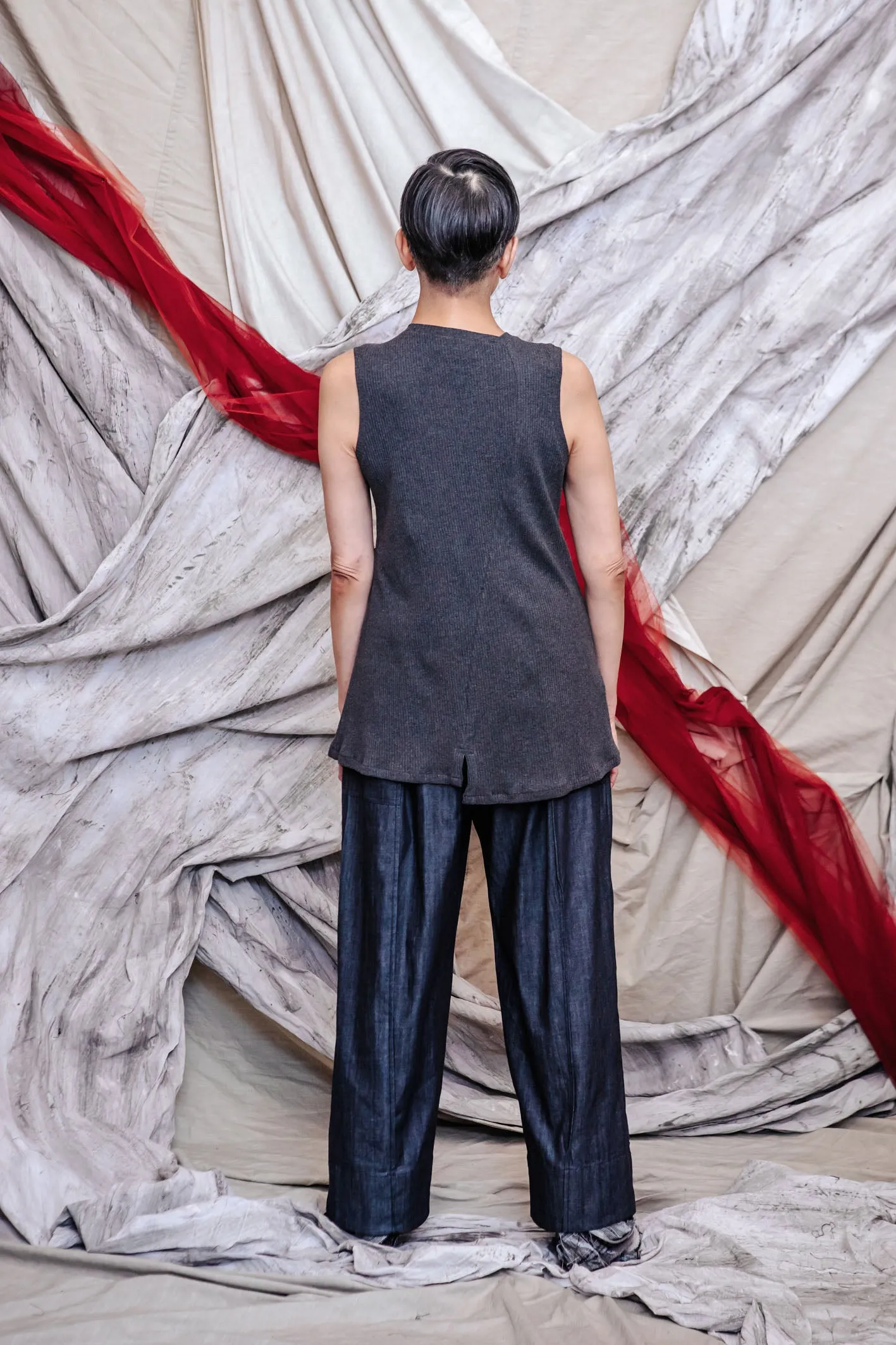 SL22 AIKA CURVE SPLIT TANK - CHARCOAL RIB