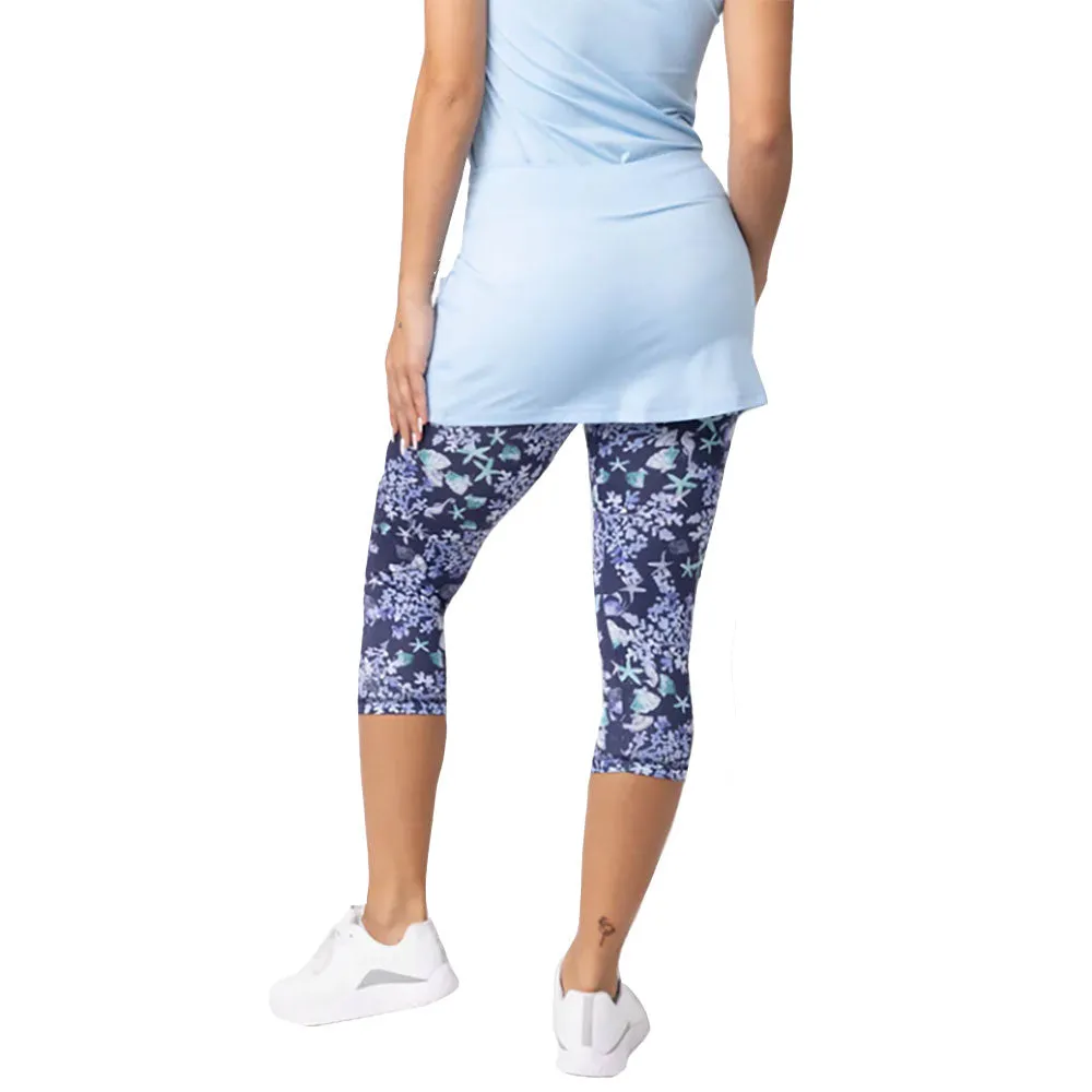 Sofibella UV Abaza Feather 13 in Womens Tennis Skirt With Capri Leggings