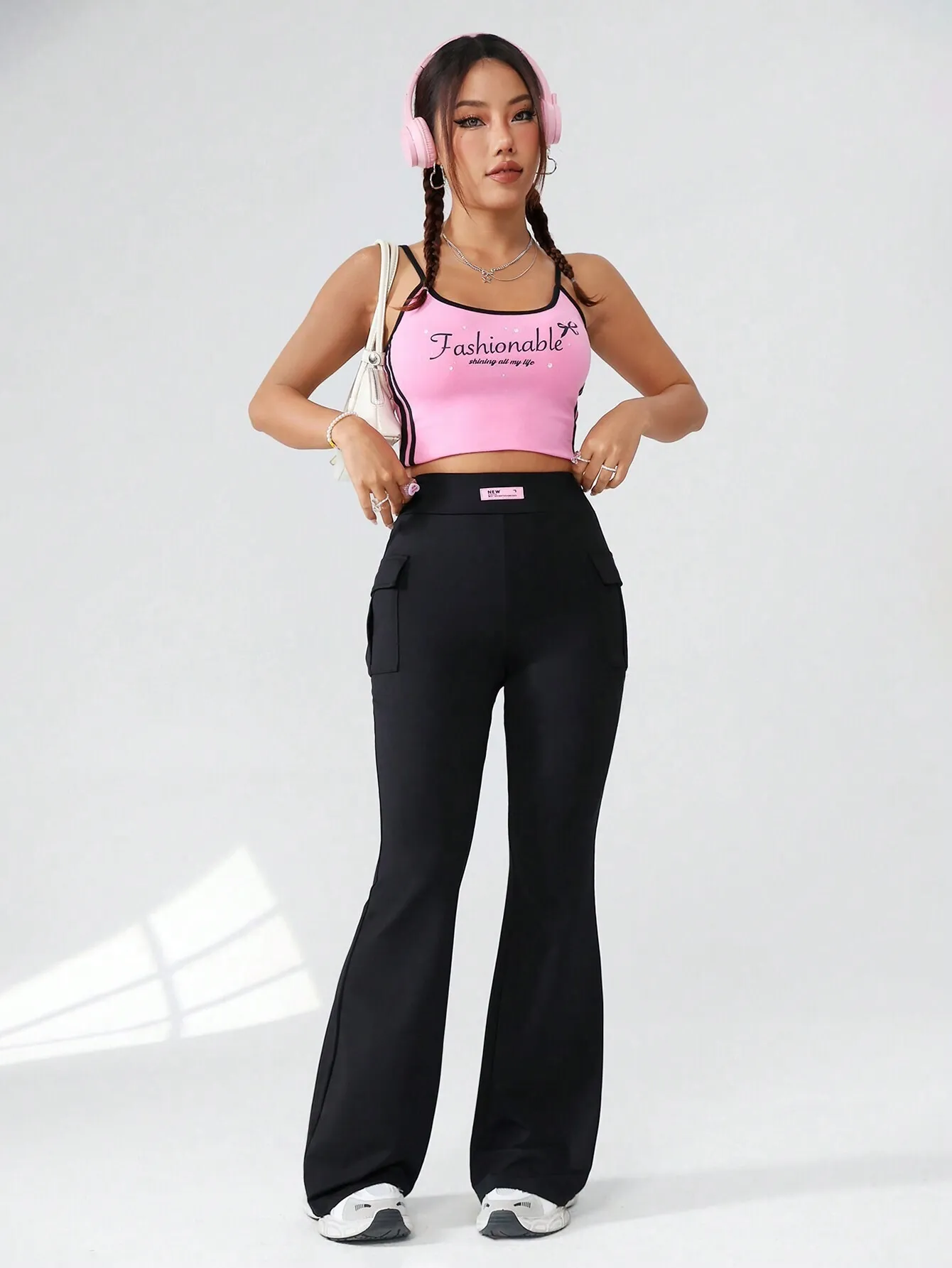 Solid Color Flared Pants SS24-FD