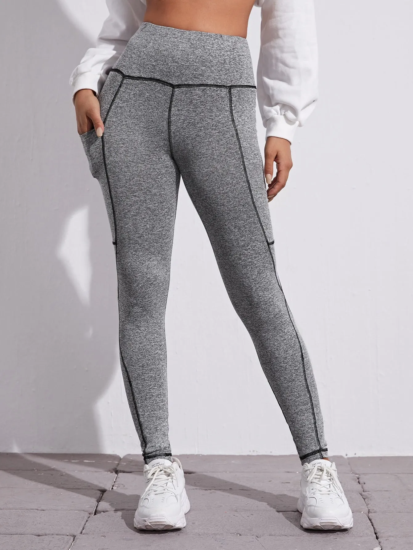 Sporty Pocket Long Women Leggings