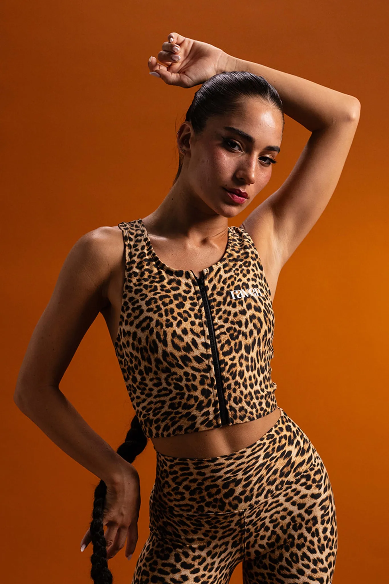 SPOTTED ZIPPER TOP   SPOTTED LEGGINGS