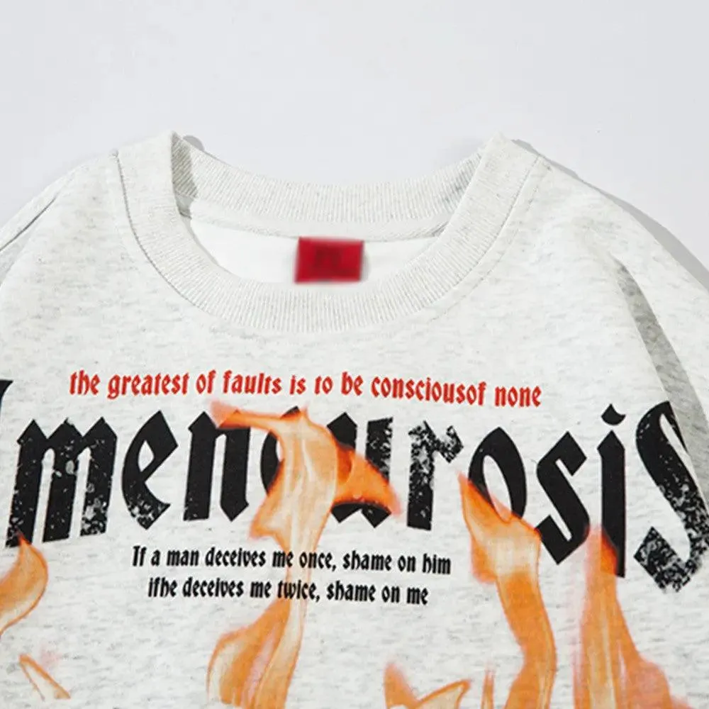 Spray Paint Letter Sweater