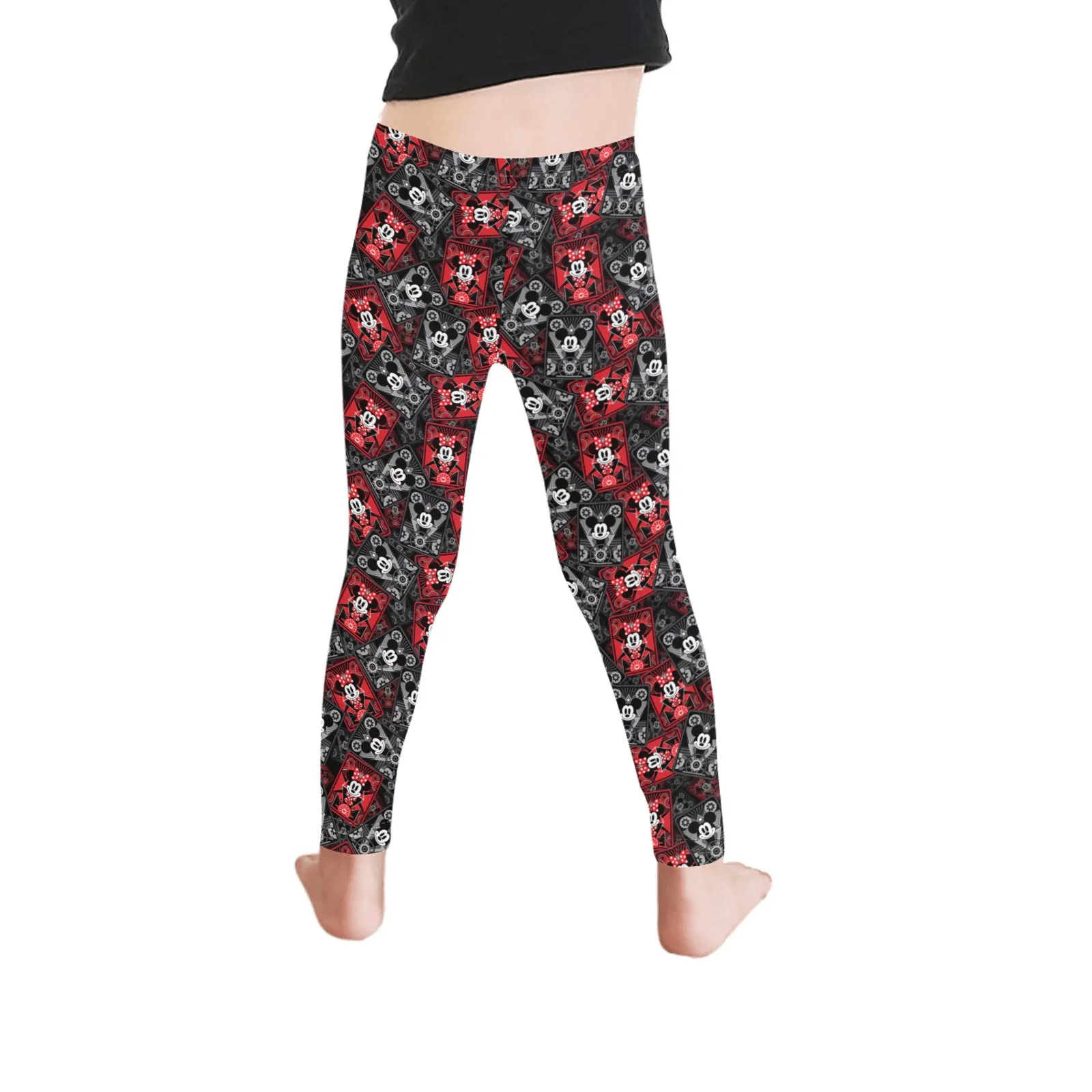 Steamboat Mickey And Minnie Cards Length Leggings