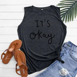 Summer Casual Women's Tank Top Sleeveless T-Shirt Loose Plus Size Creative Sexy Women Cotton Tank Top