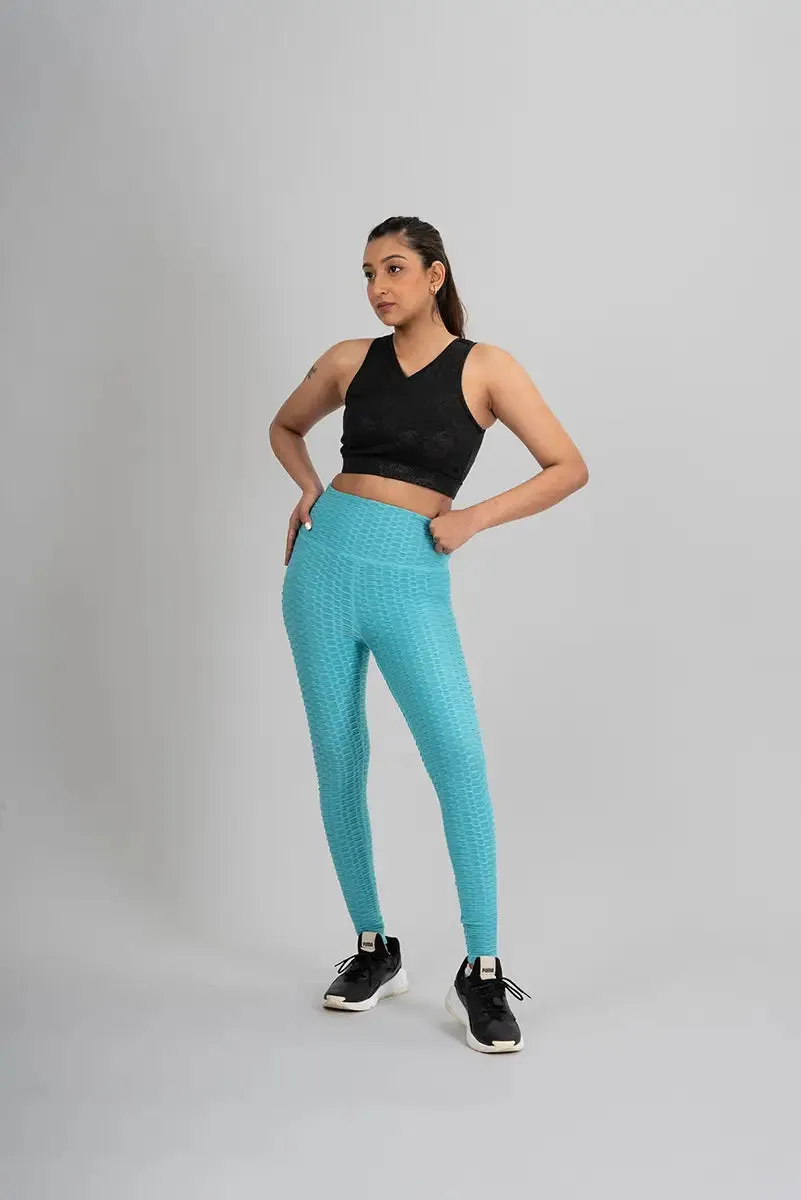 Sunday Leggings - Aqua Blue