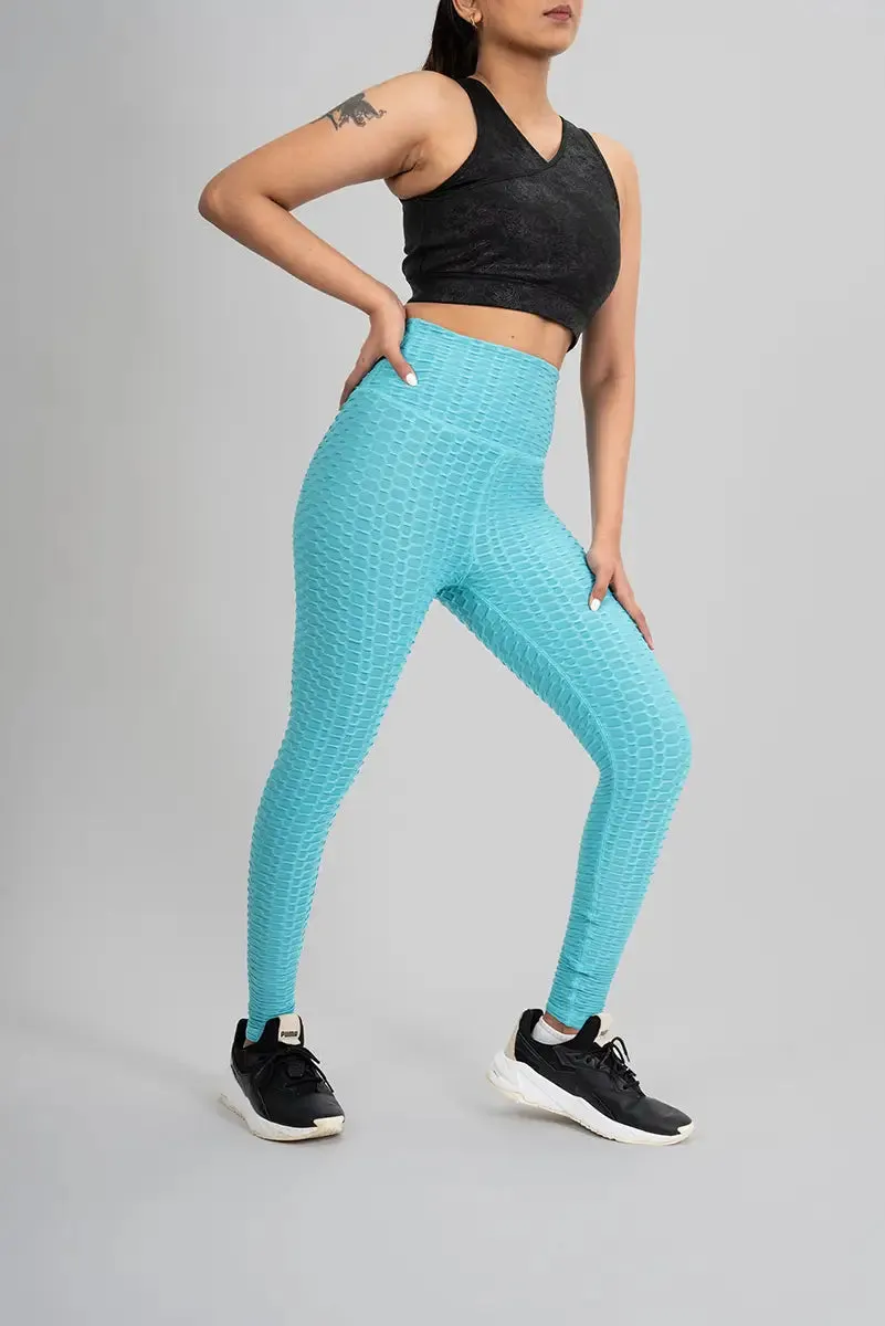 Sunday Leggings - Aqua Blue