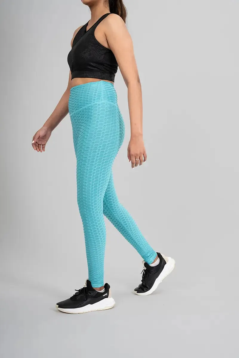 Sunday Leggings - Aqua Blue