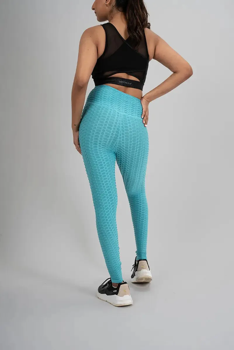 Sunday Leggings - Aqua Blue
