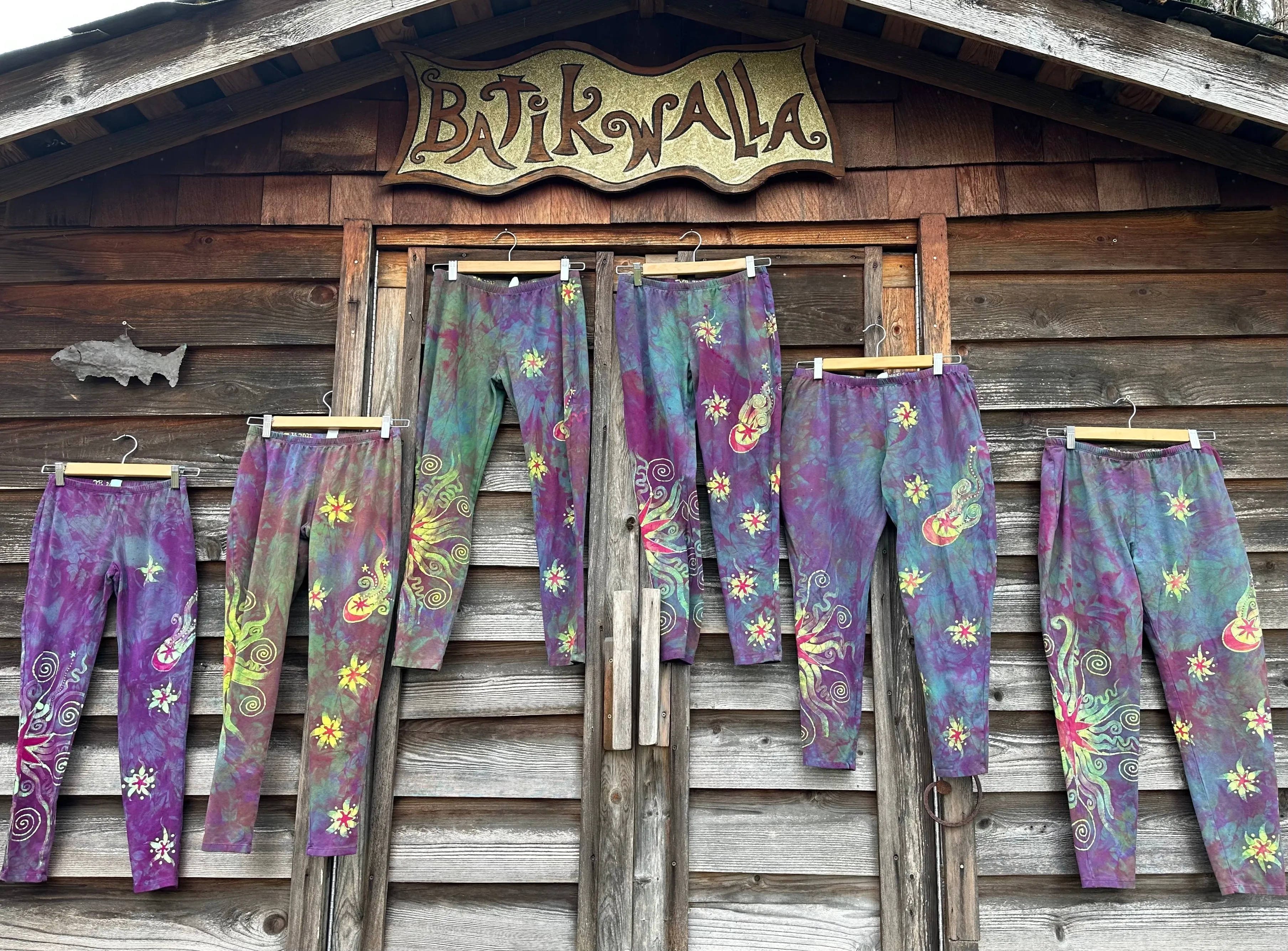 Sunrise Moon and Stars Batik Leggings