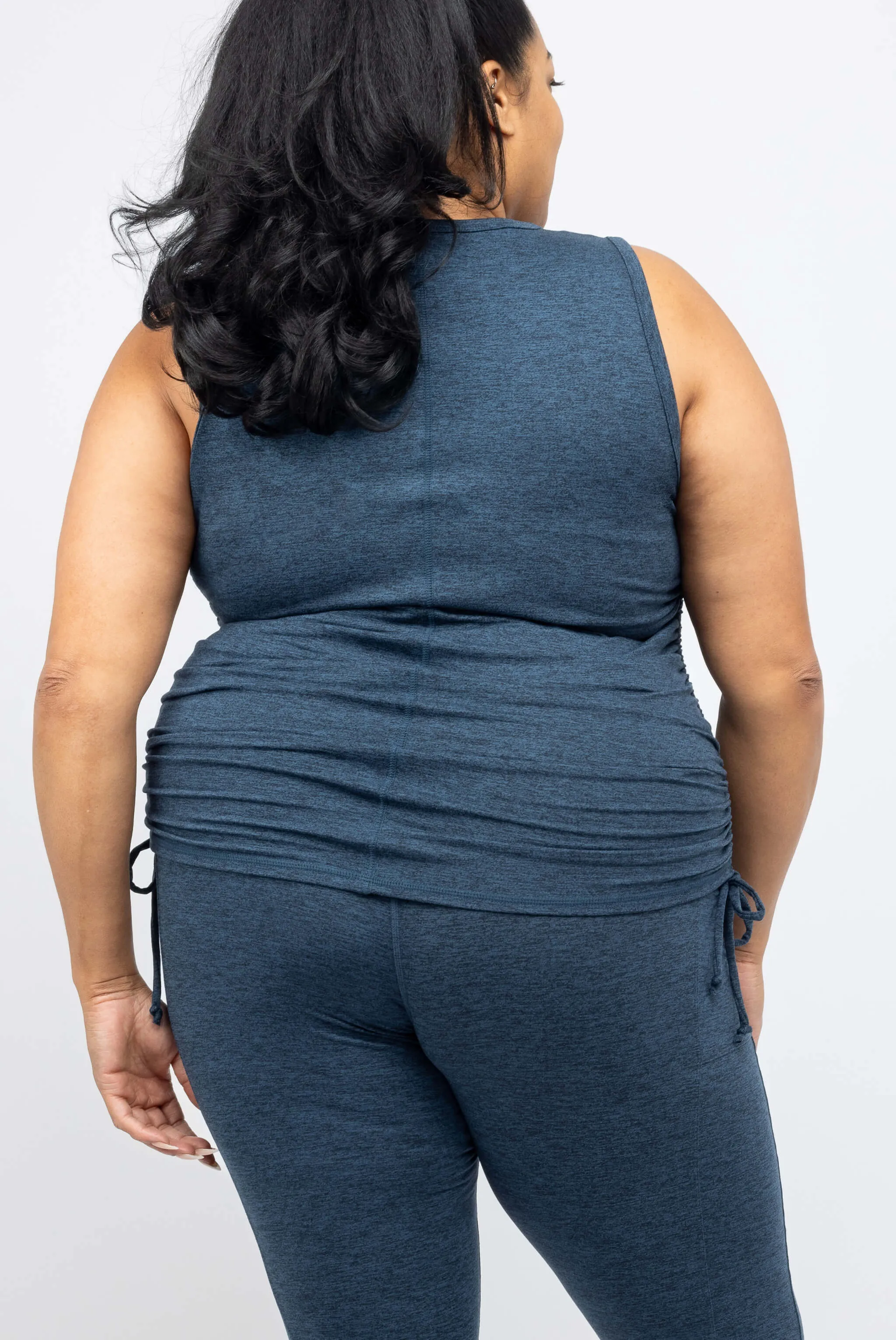 SuperSoft Cinch Tank - Heather Navy