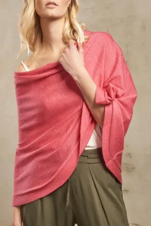 Sway Poncho Baby Alpaca Color Fresa