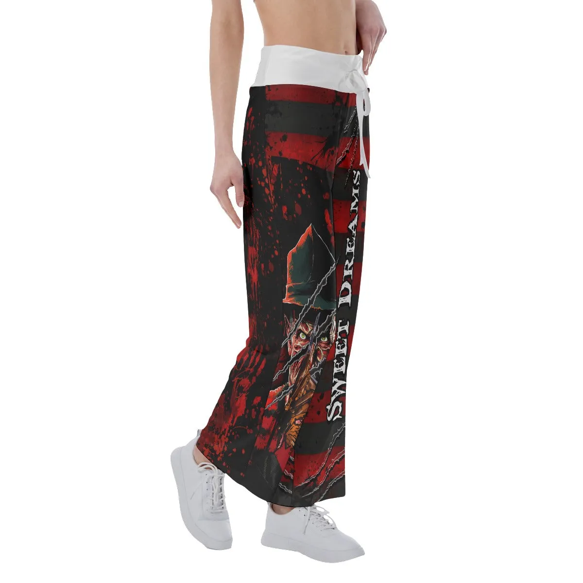 Sweetdream Skull Horror Art Women's High-waisted Wide Leg Pants