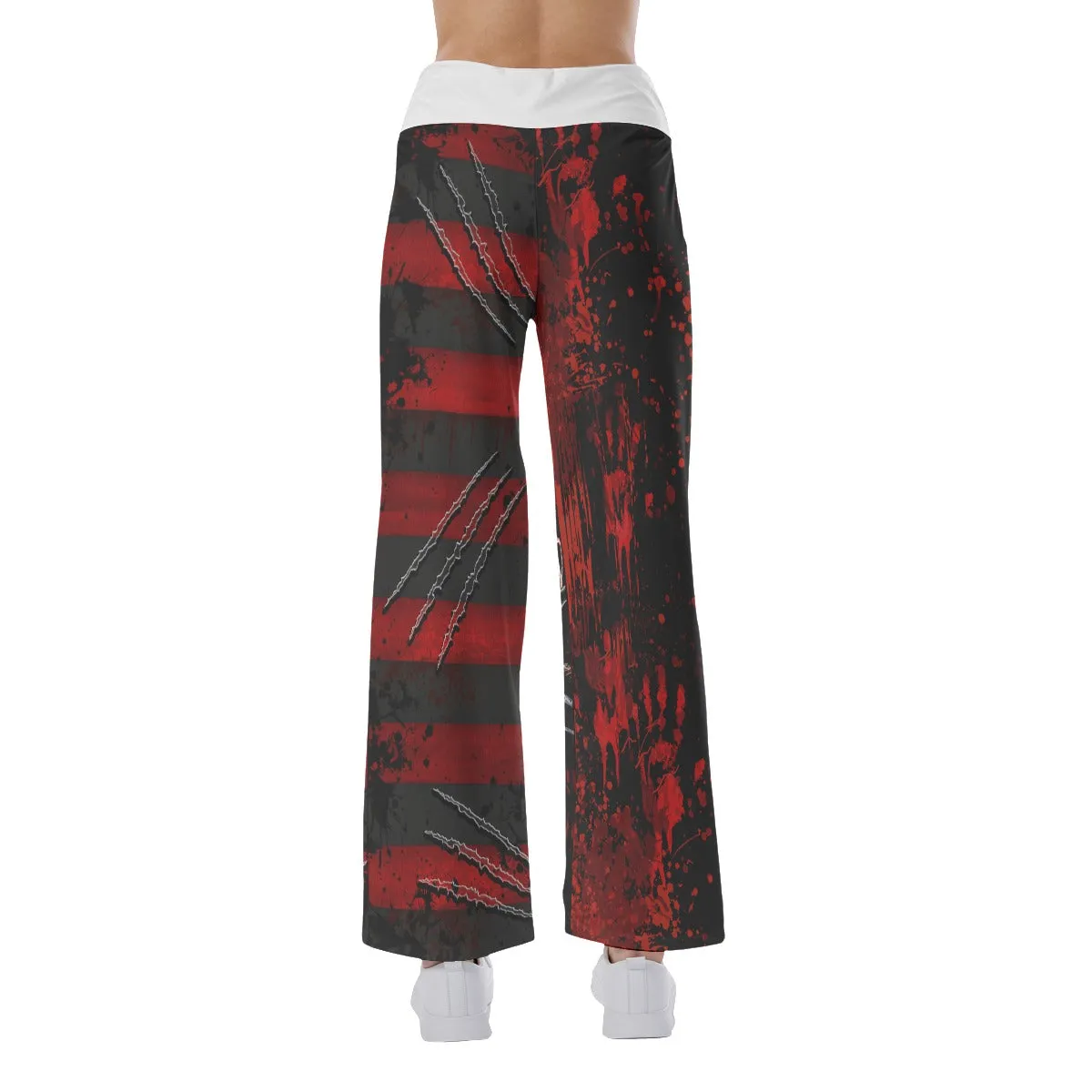 Sweetdream Skull Horror Art Women's High-waisted Wide Leg Pants