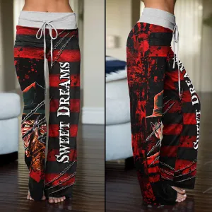 Sweetdream Skull Horror Art Women's High-waisted Wide Leg Pants