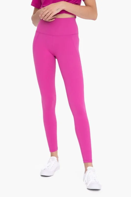 Tapered Band Essential Solid Highwaist Leggings  *Online Only*