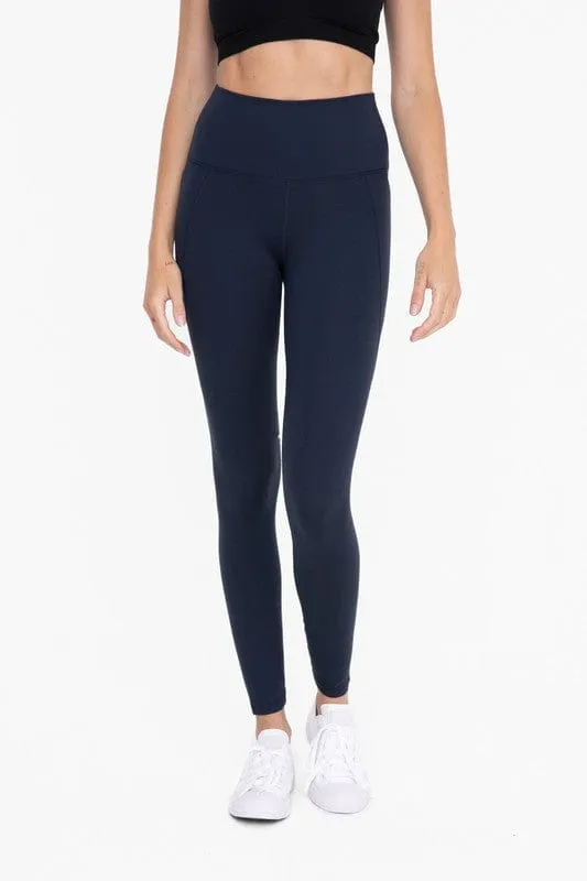 Tapered Band Essential Solid Highwaist Leggings  *Online Only*