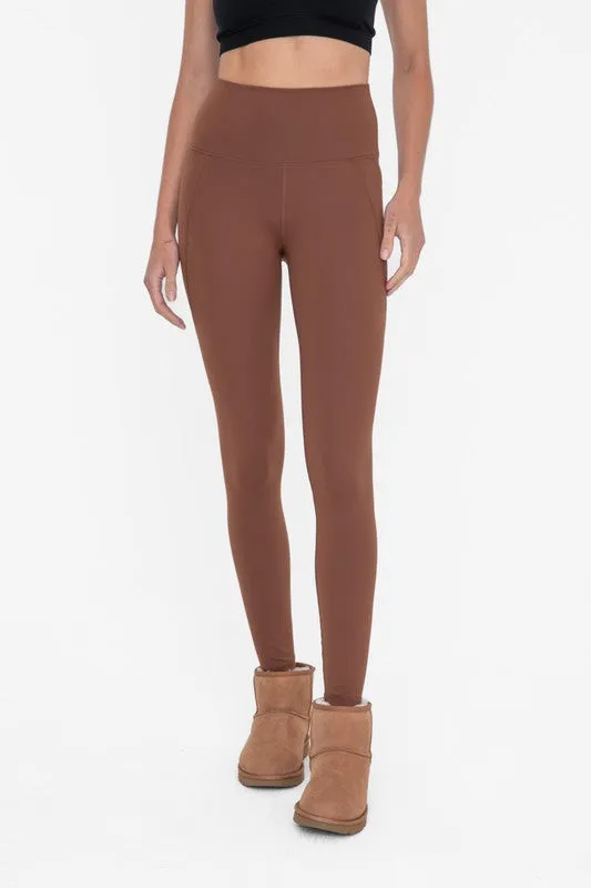 Tapered Band Essential Solid Highwaist Leggings  *Online Only*