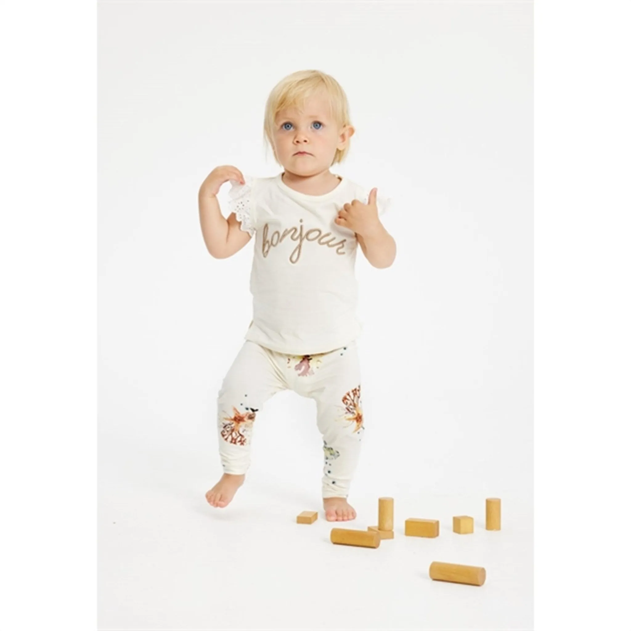 THE NEW Siblings White Swan Coral AOP Gaige Leggings