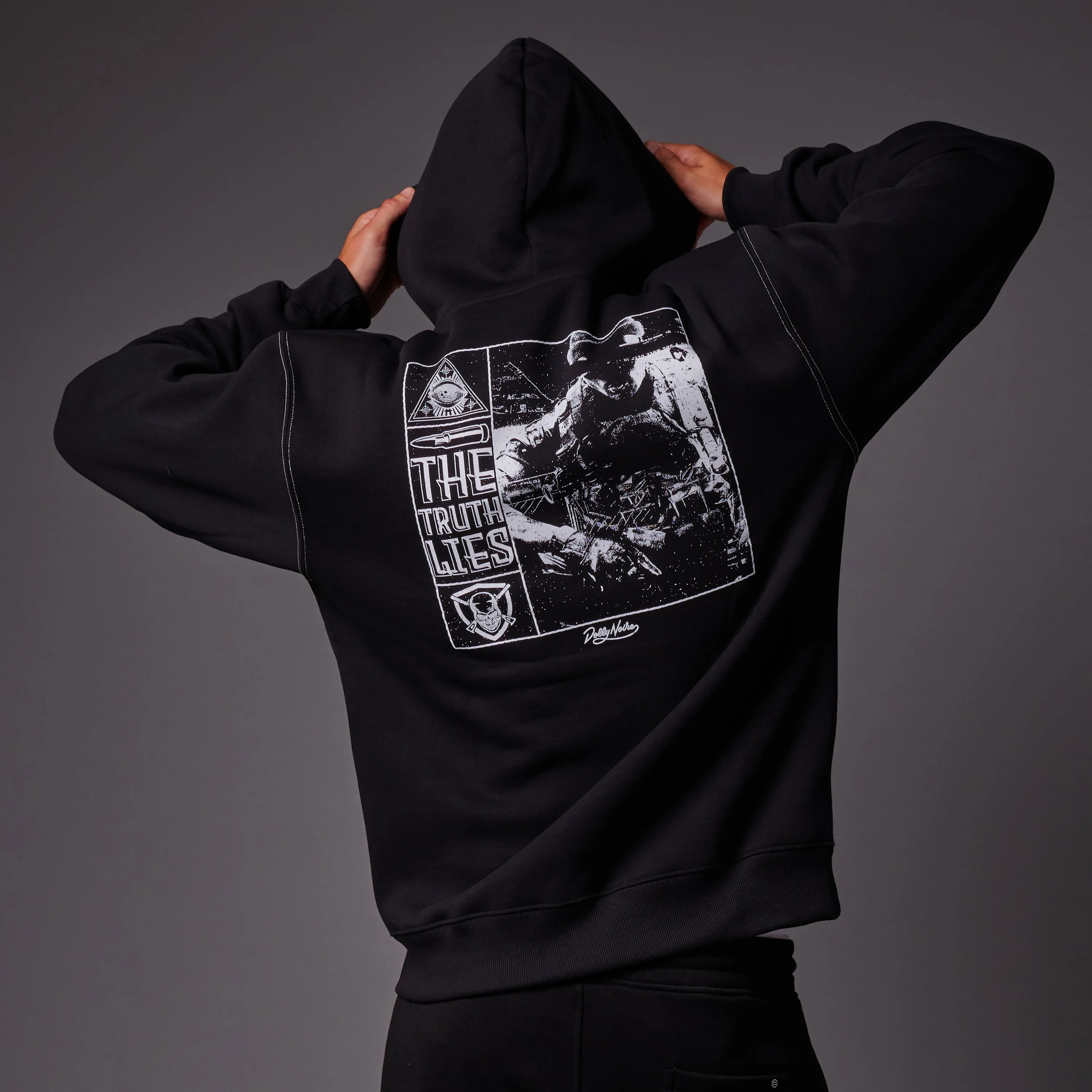 THE TRUTH LIES Hoodie Black