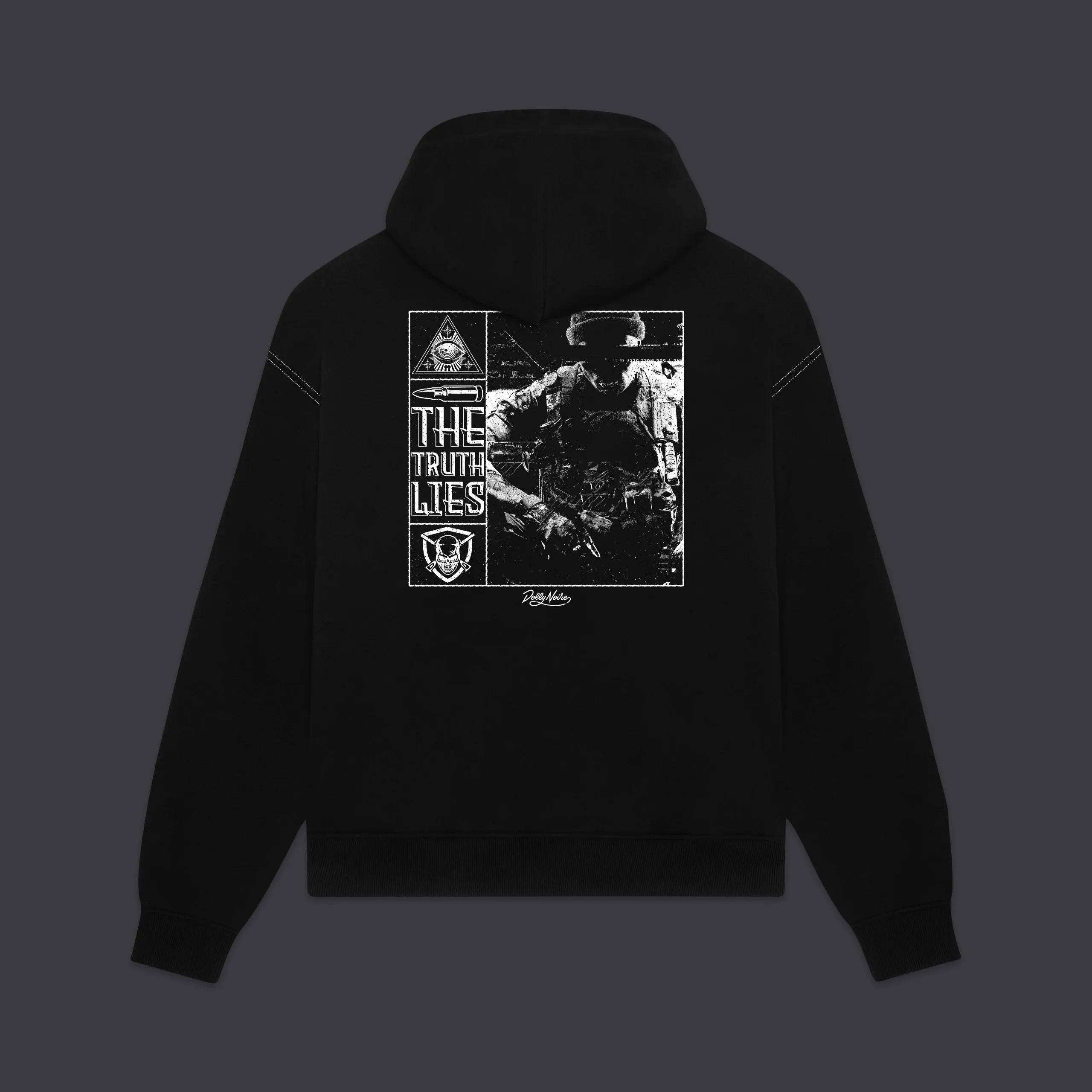 THE TRUTH LIES Hoodie Black