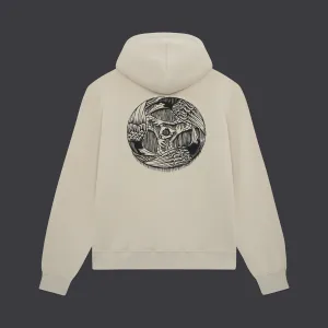 Three Ravens Hoodie Beige