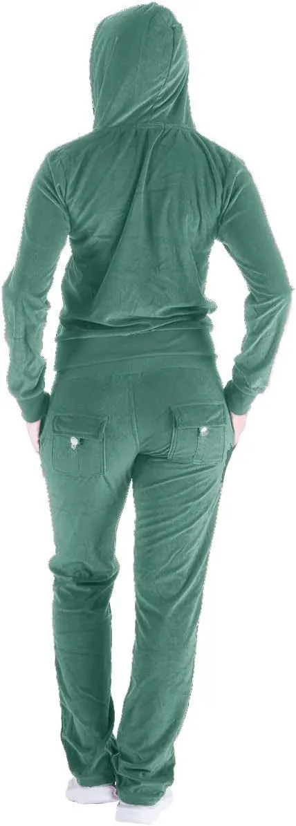 Tracksuit LJS200X Velour PlusSize 2pc Jog Set