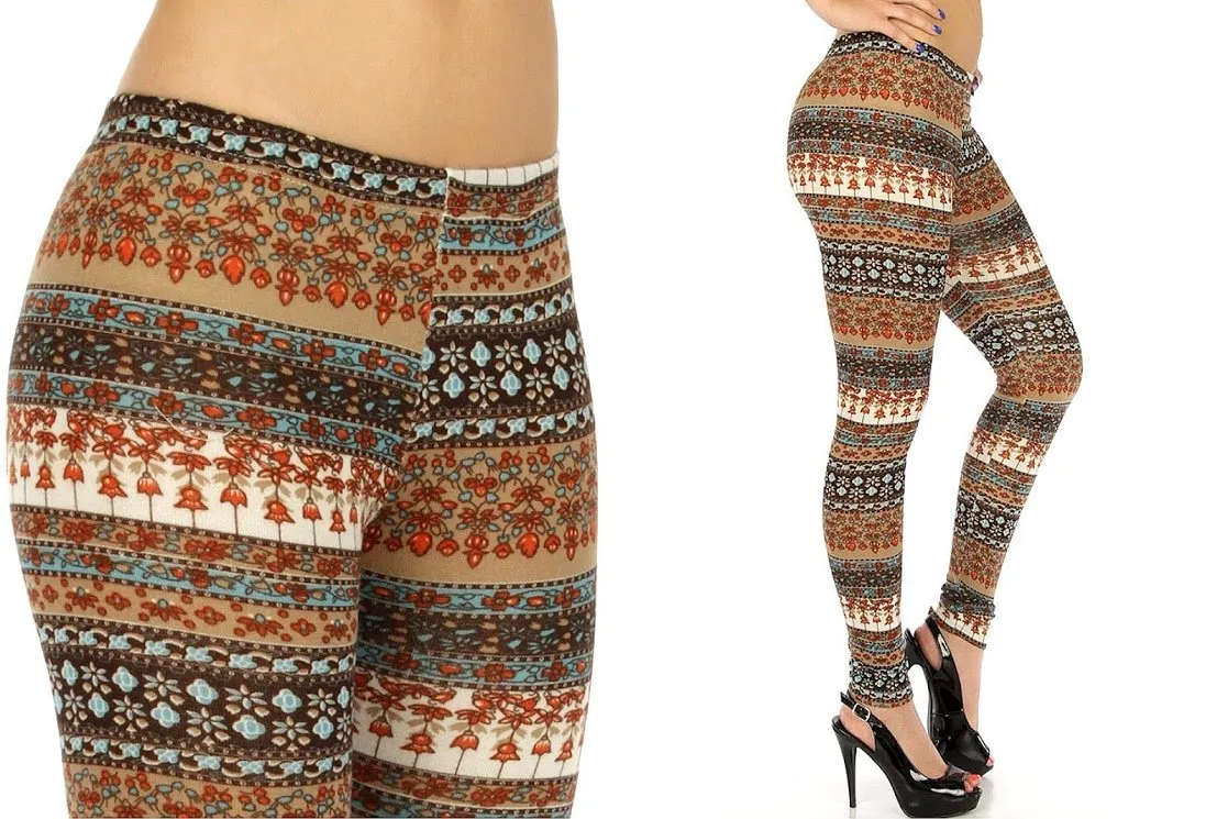 Tribal Fleece Knit Leggings
