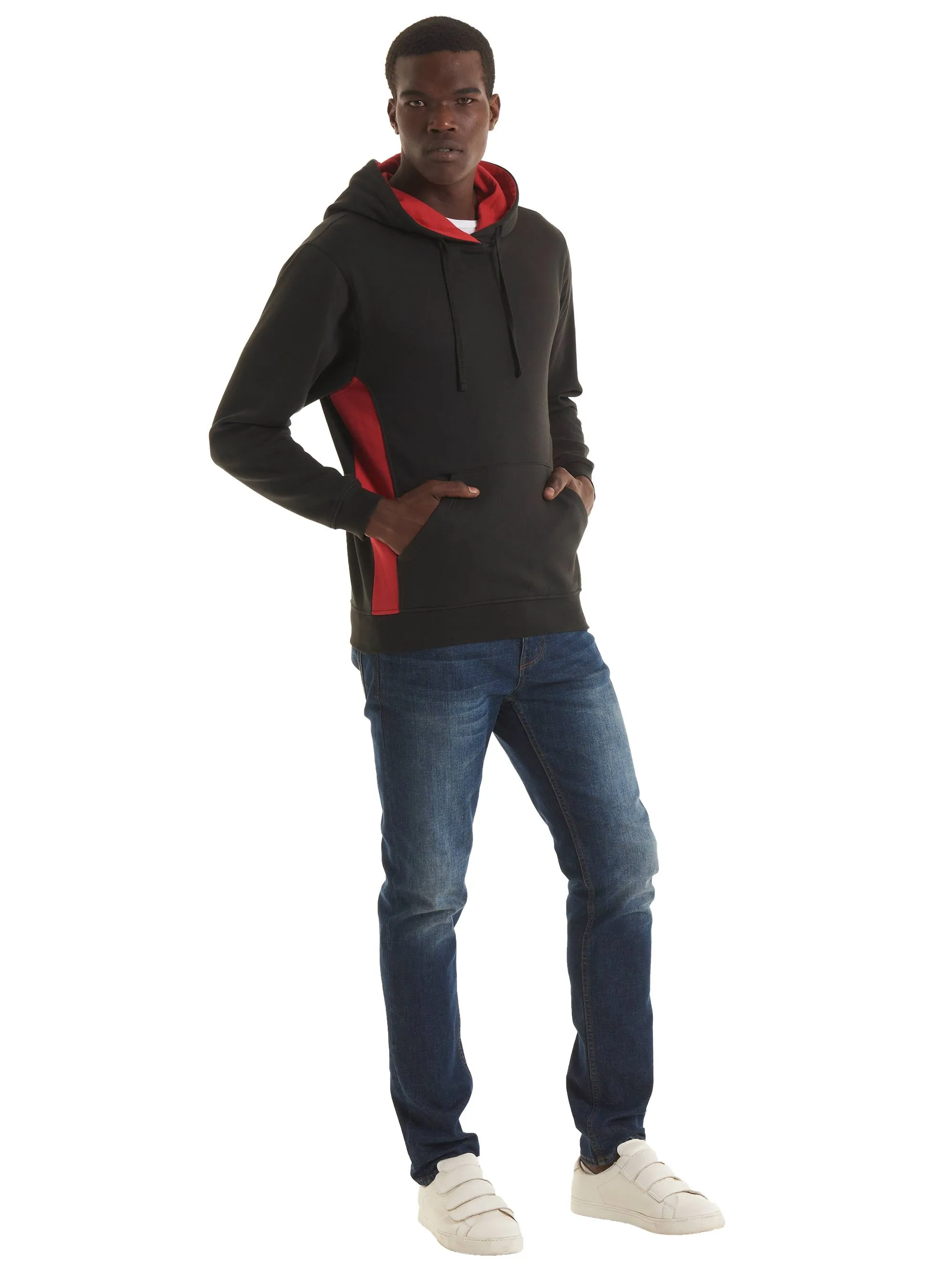 Two Tone Hooded Sweatshirt | Black/Yellow